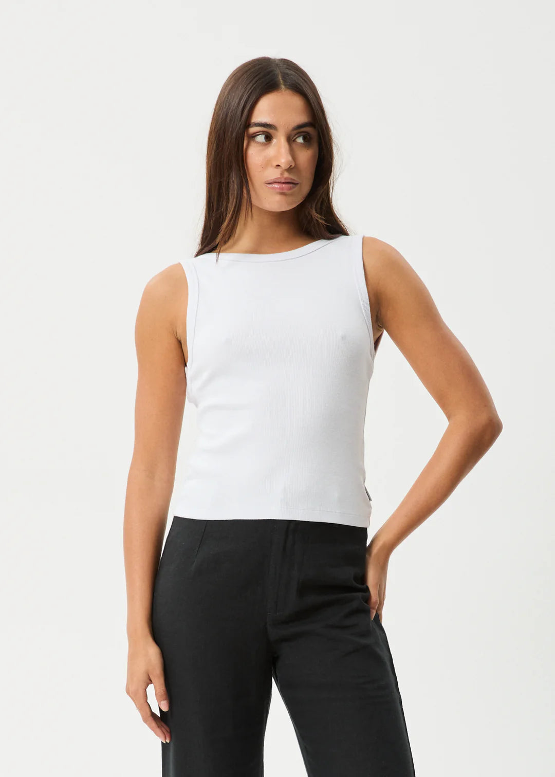 Afends Charlie Rib Singlet White