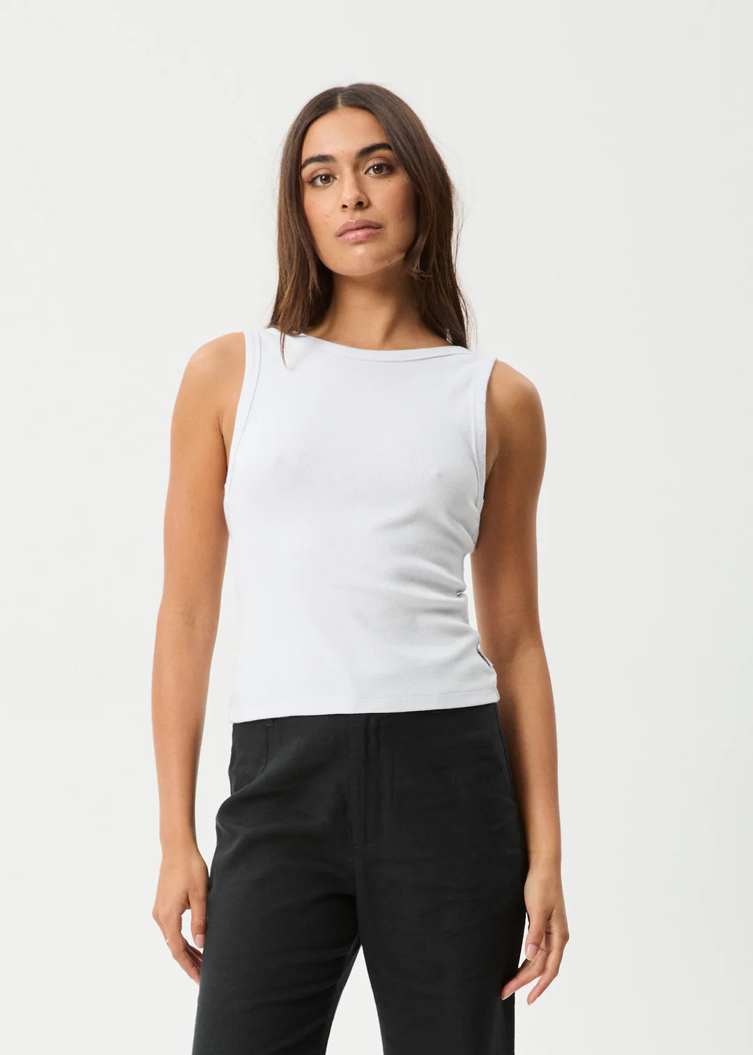 Afends Charlie Rib Singlet White