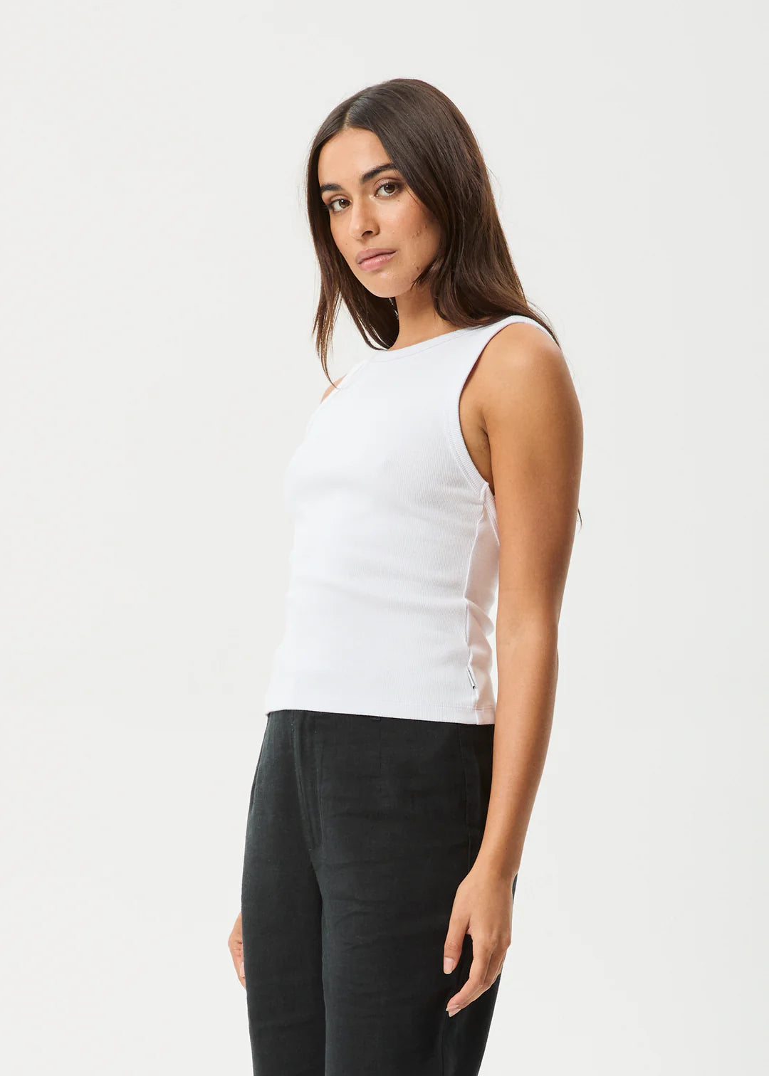 Afends Charlie Rib Singlet White
