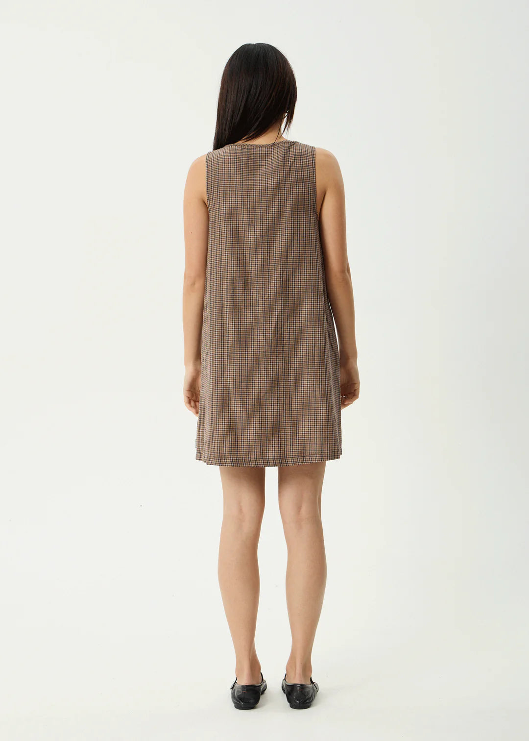 Afends W Hometown Michi Mini Dress Coffee
