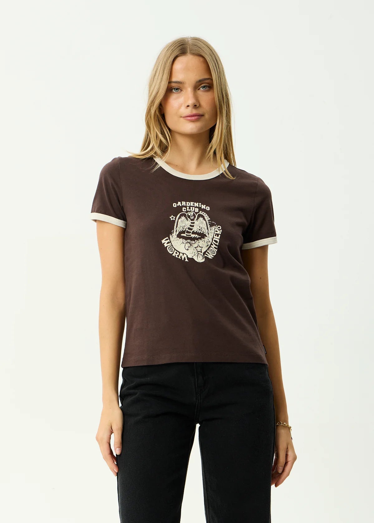Afends Wonders Recycled Raglan Tee Coffee