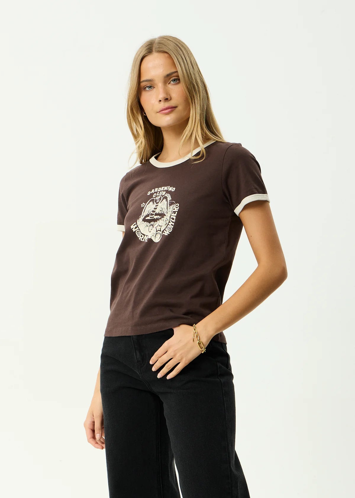 Afends Wonders Recycled Raglan Tee Coffee