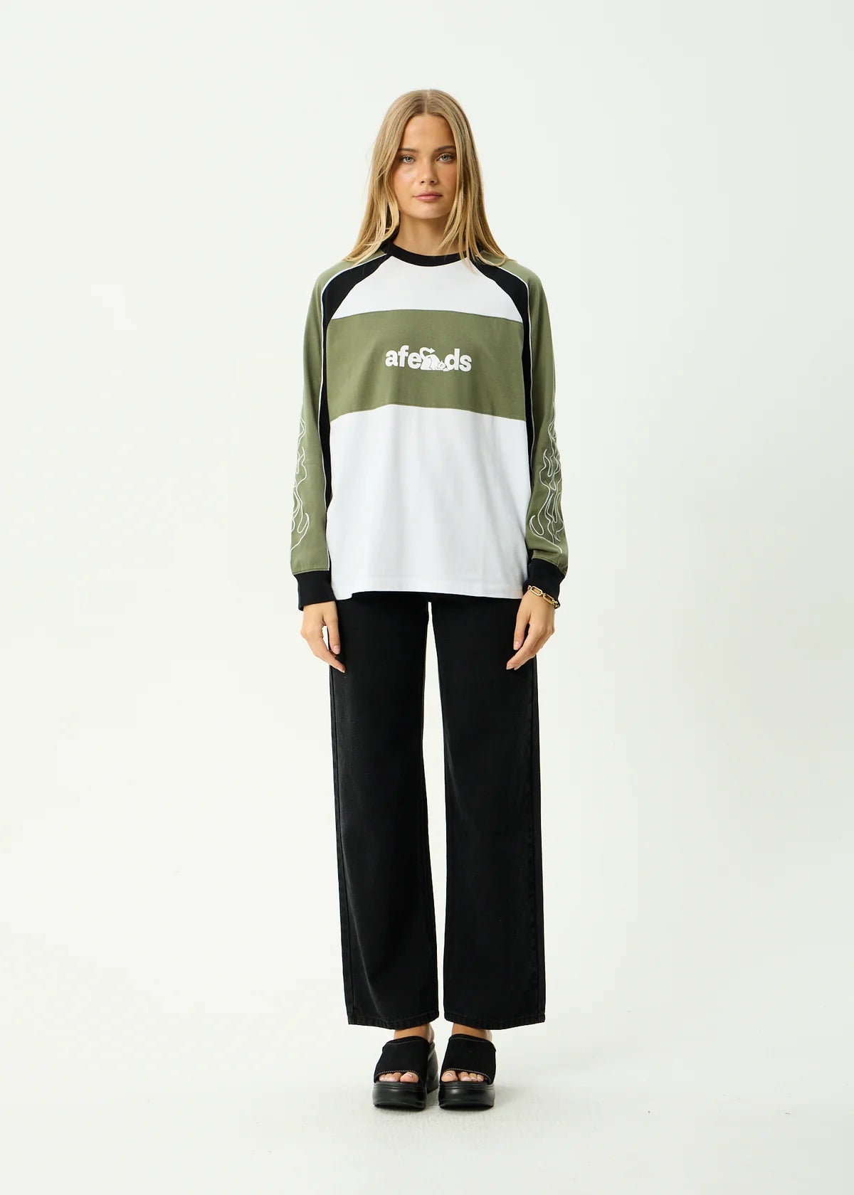 Afends Dirts Long Sleeve Tee Deep Olive