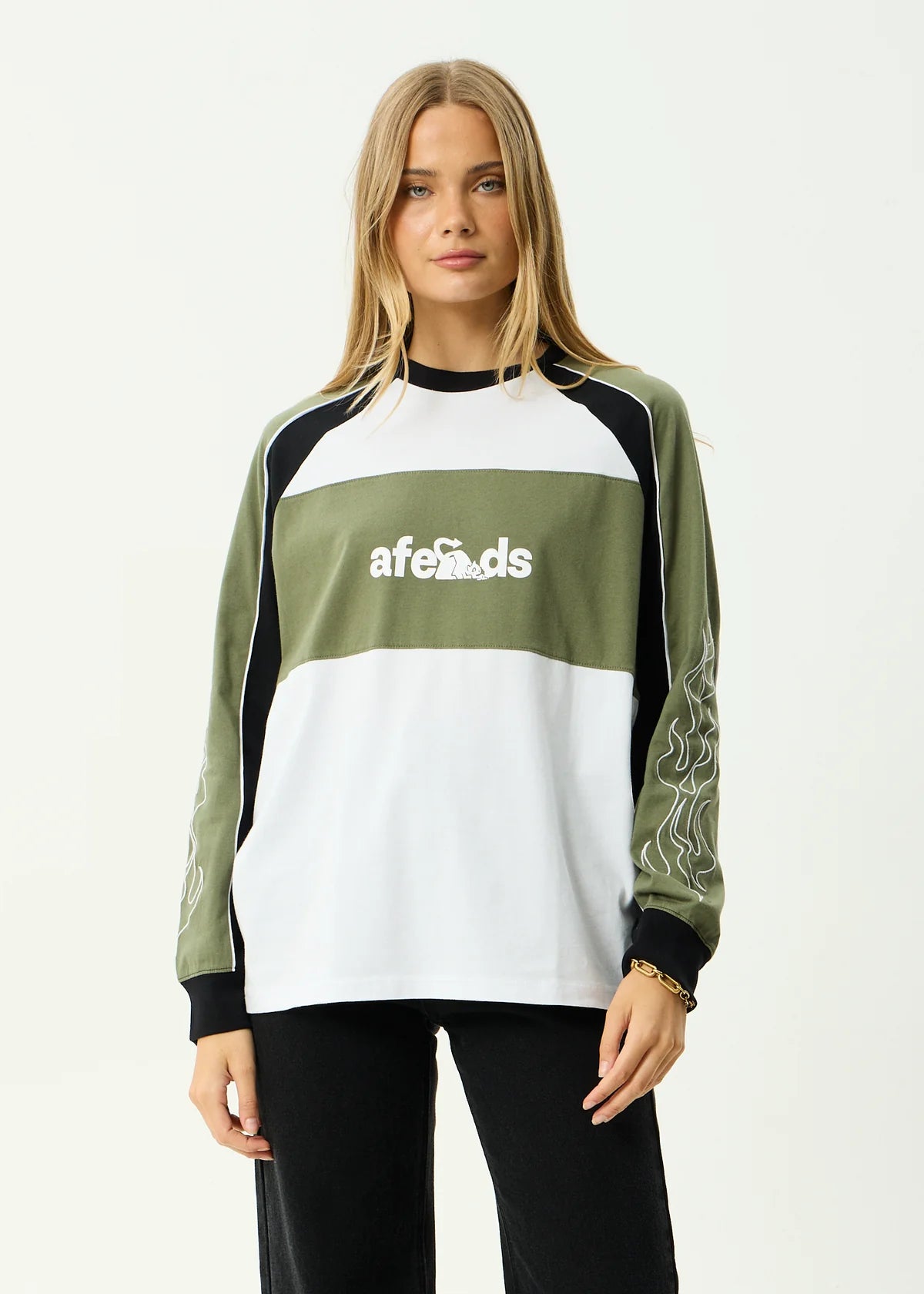 Afends Dirts Long Sleeve Tee Deep Olive