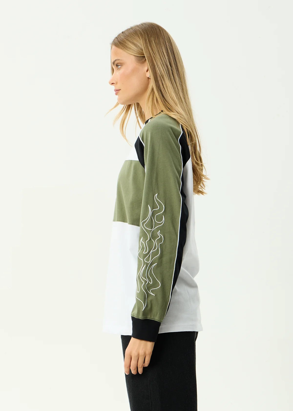 Afends Dirts Long Sleeve Tee Deep Olive
