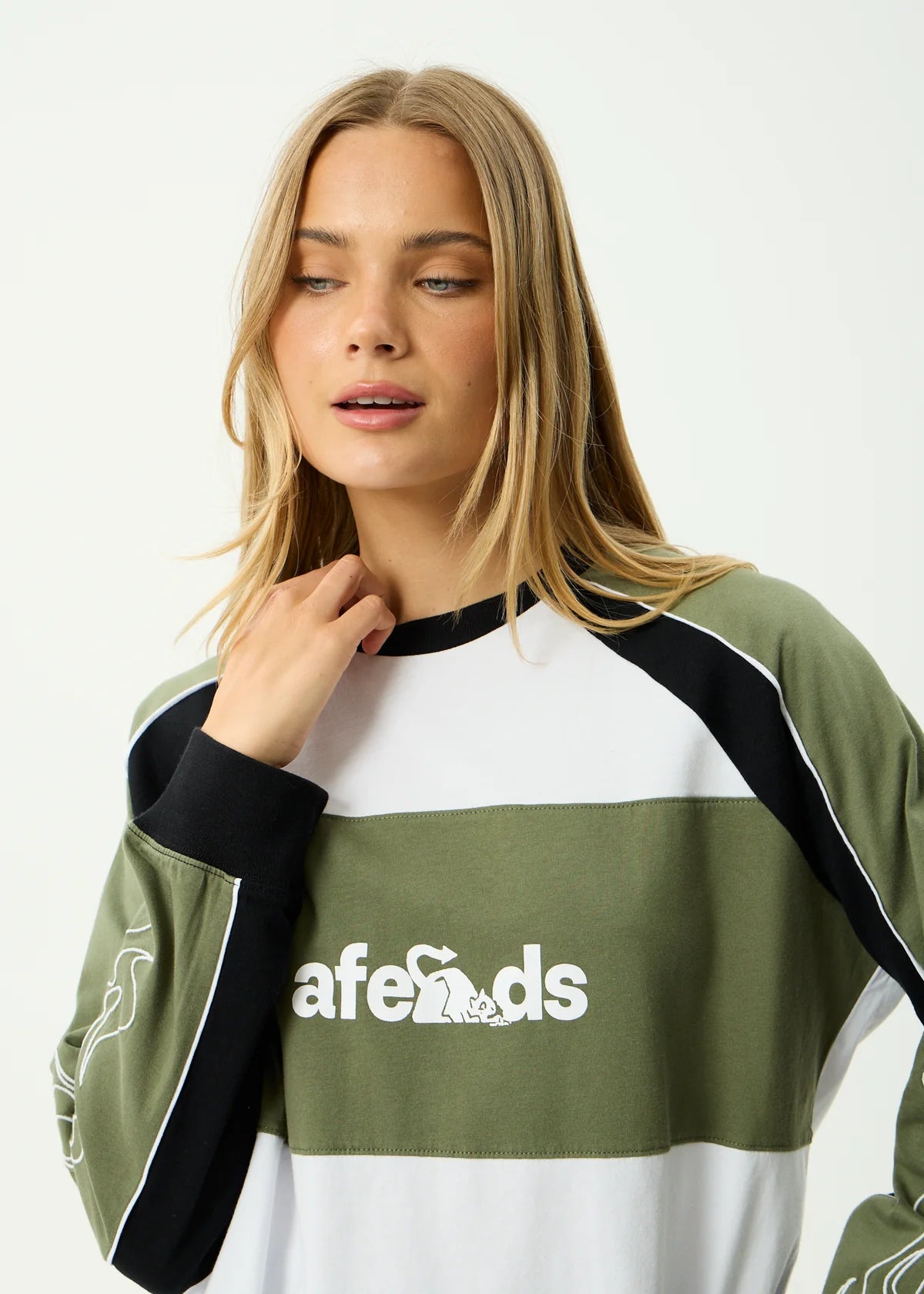 Afends Dirts Long Sleeve Tee Deep Olive