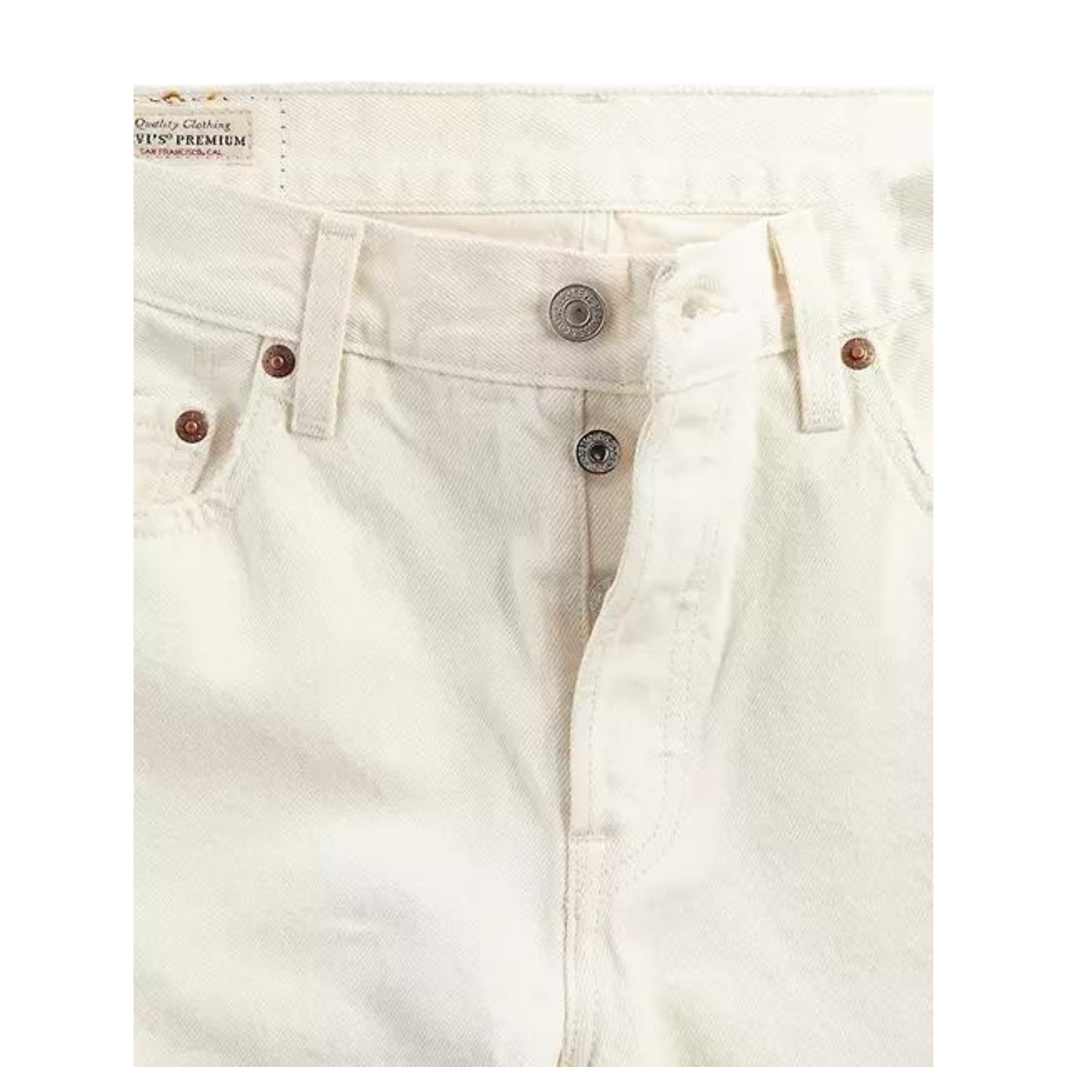 Levi's white jeans 501 cheap