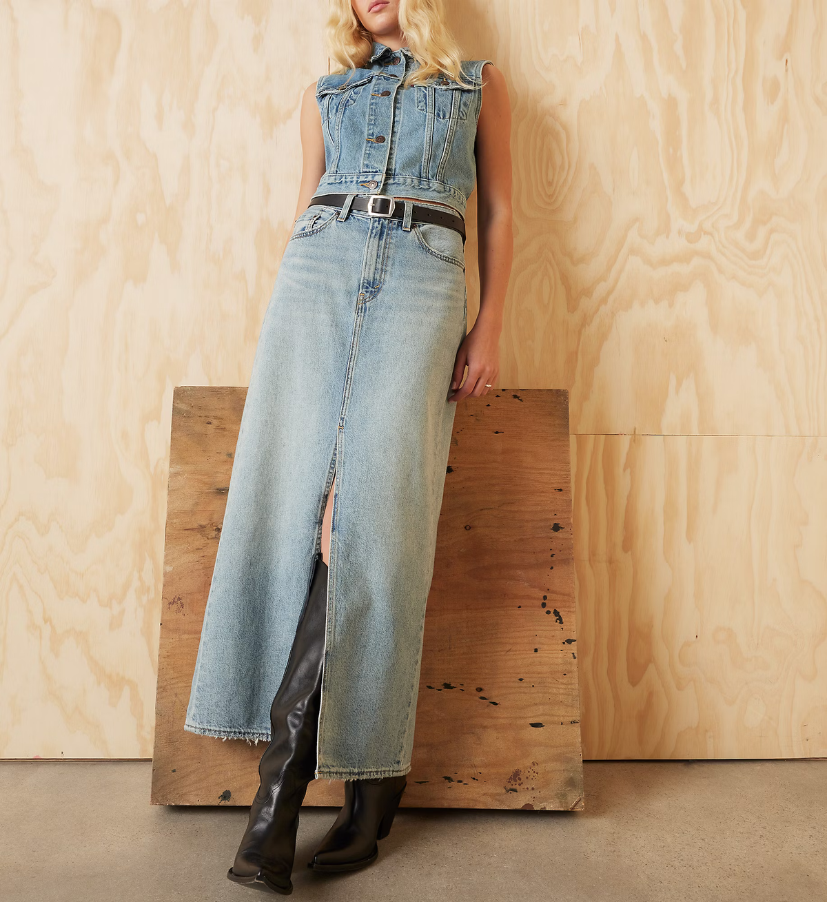 W ANKLE COLUMN SKIRT