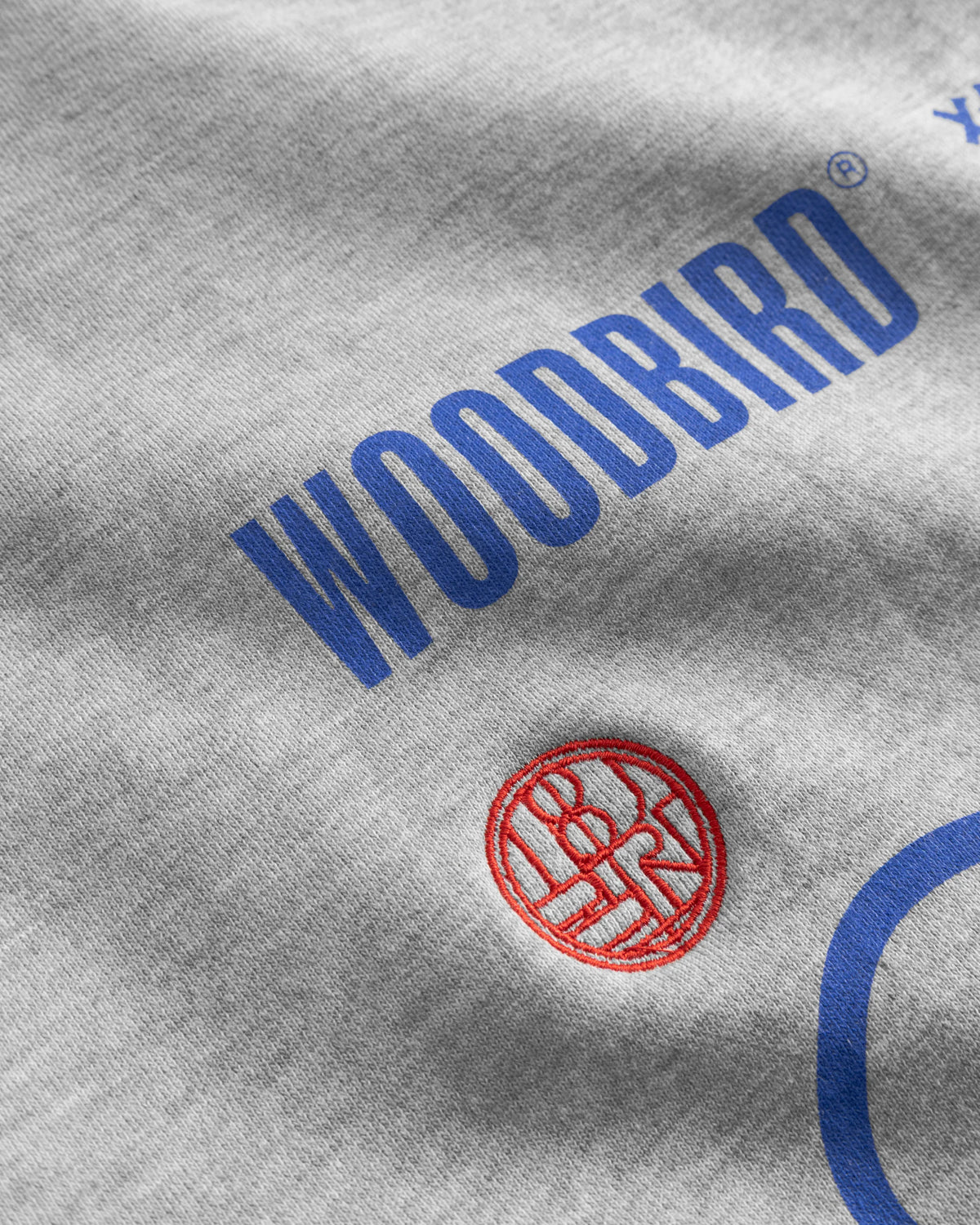 Woodbird Cane Lion Crew Light Grey Melange