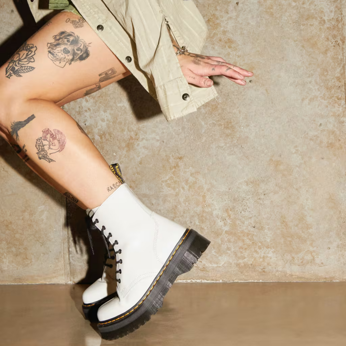 Dr. Martens White Jadon Boots