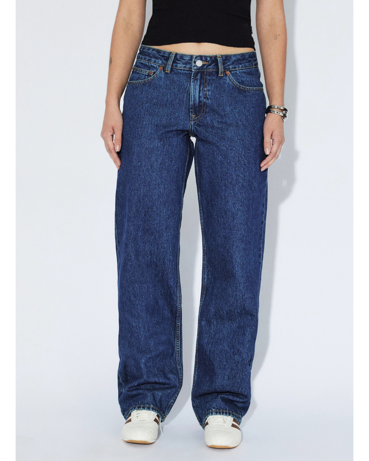Dr. Denim W Nika Mid Straight Jean Stream Dark Stream Dark Retro Vintage