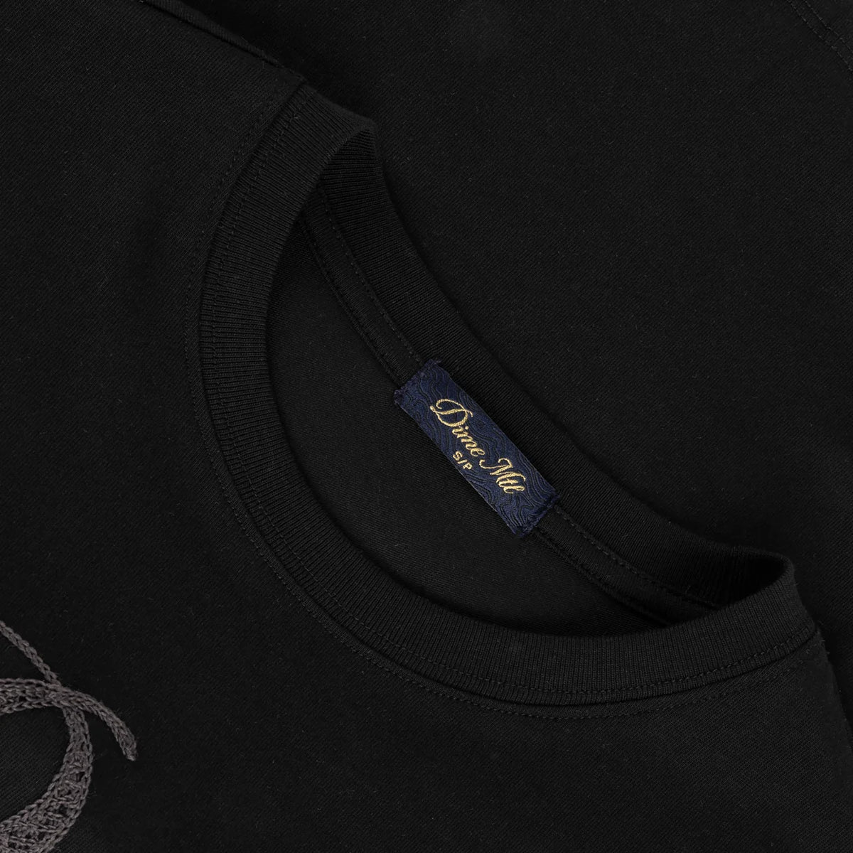 Dime W Cursive Crochet Tee Black