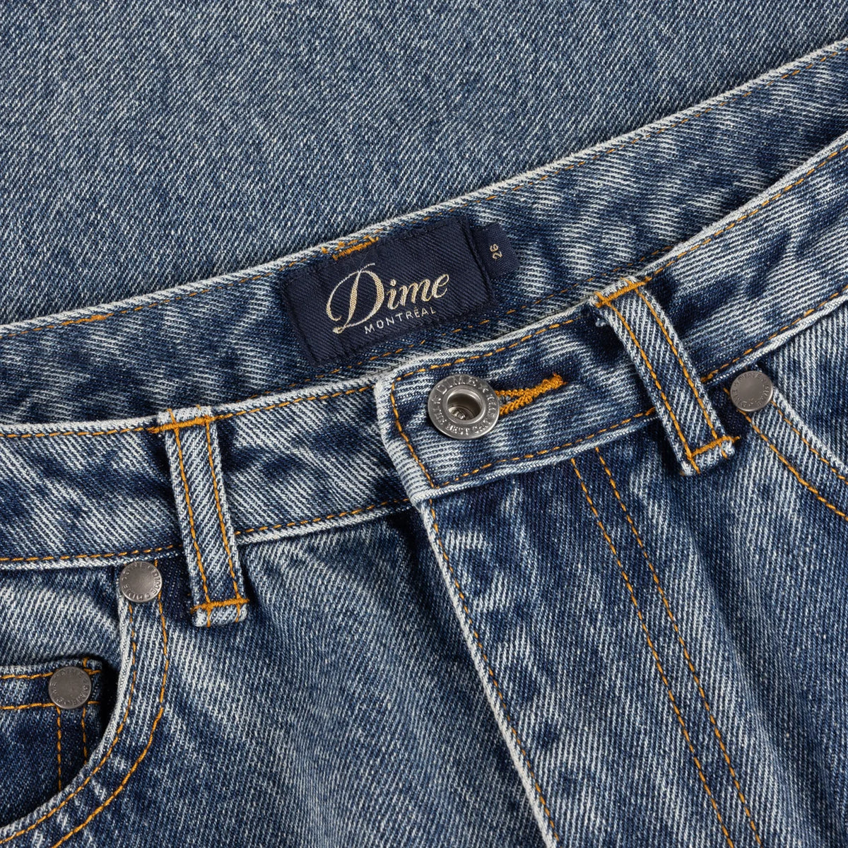 Dime W Baggy Denim Pants Indigo Washed