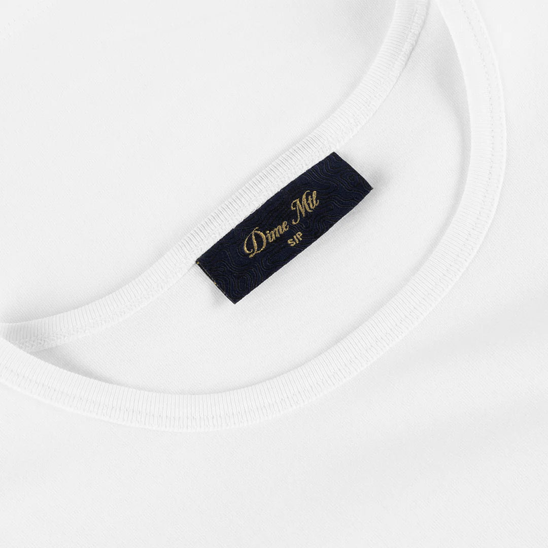 Dime W Cursive Tee White