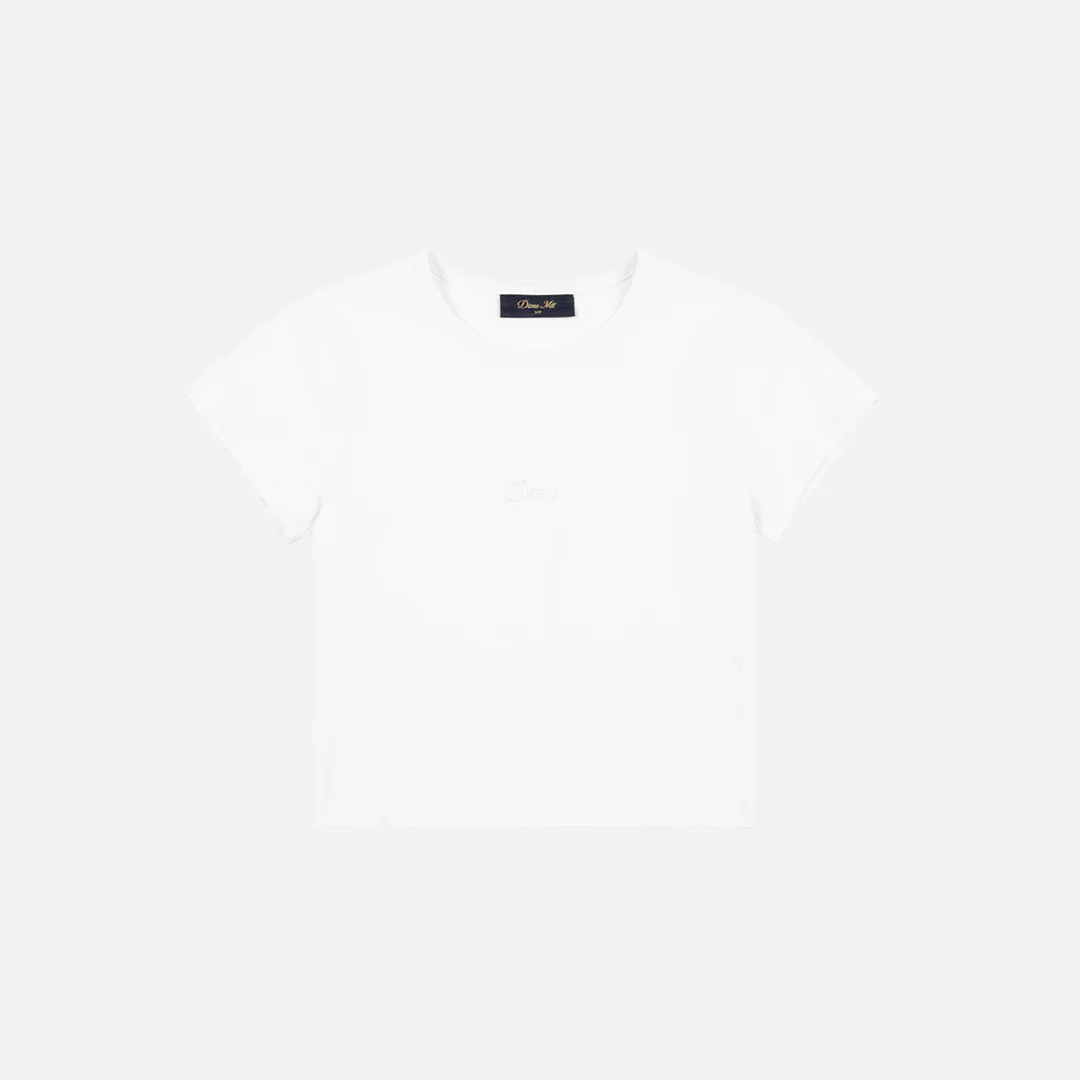 Dime W Cursive Tee White