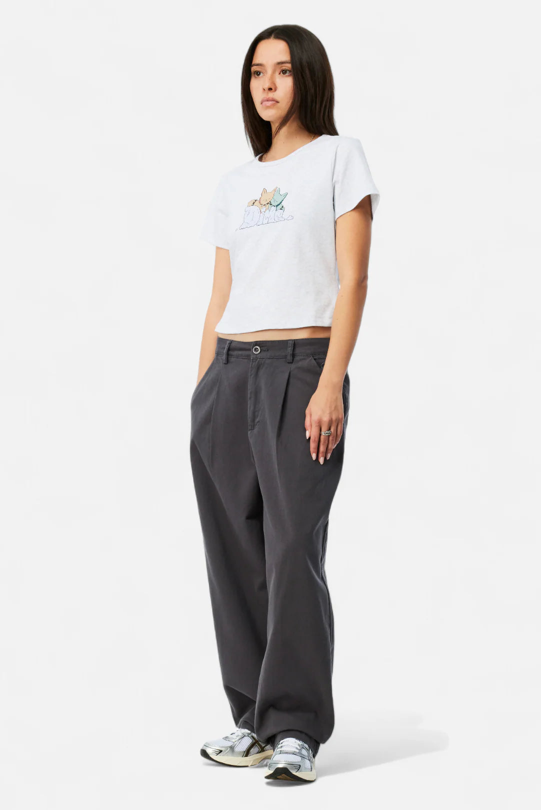Dime W Fluff T-Shirt Ash