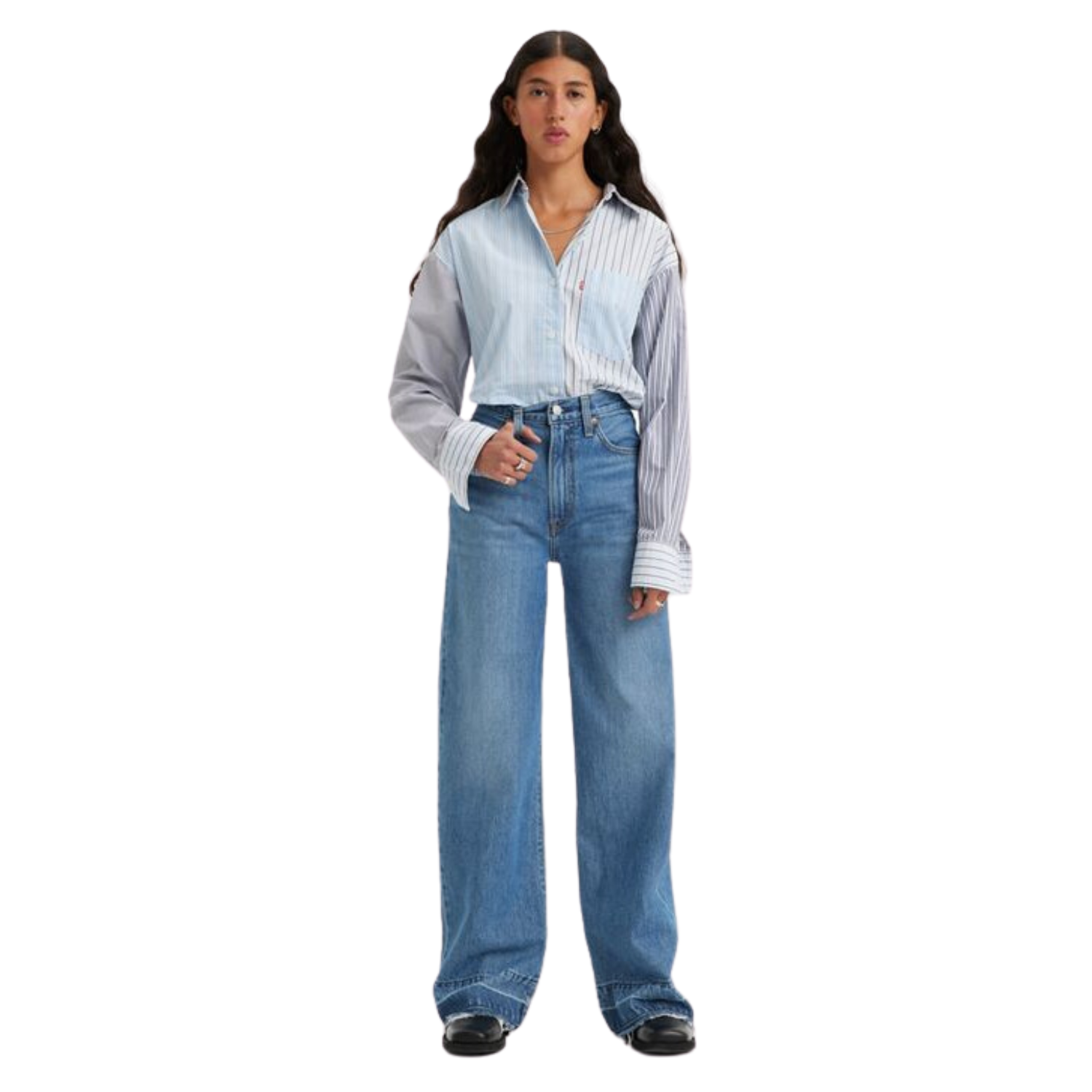 Ribcage wide online leg women's jeans