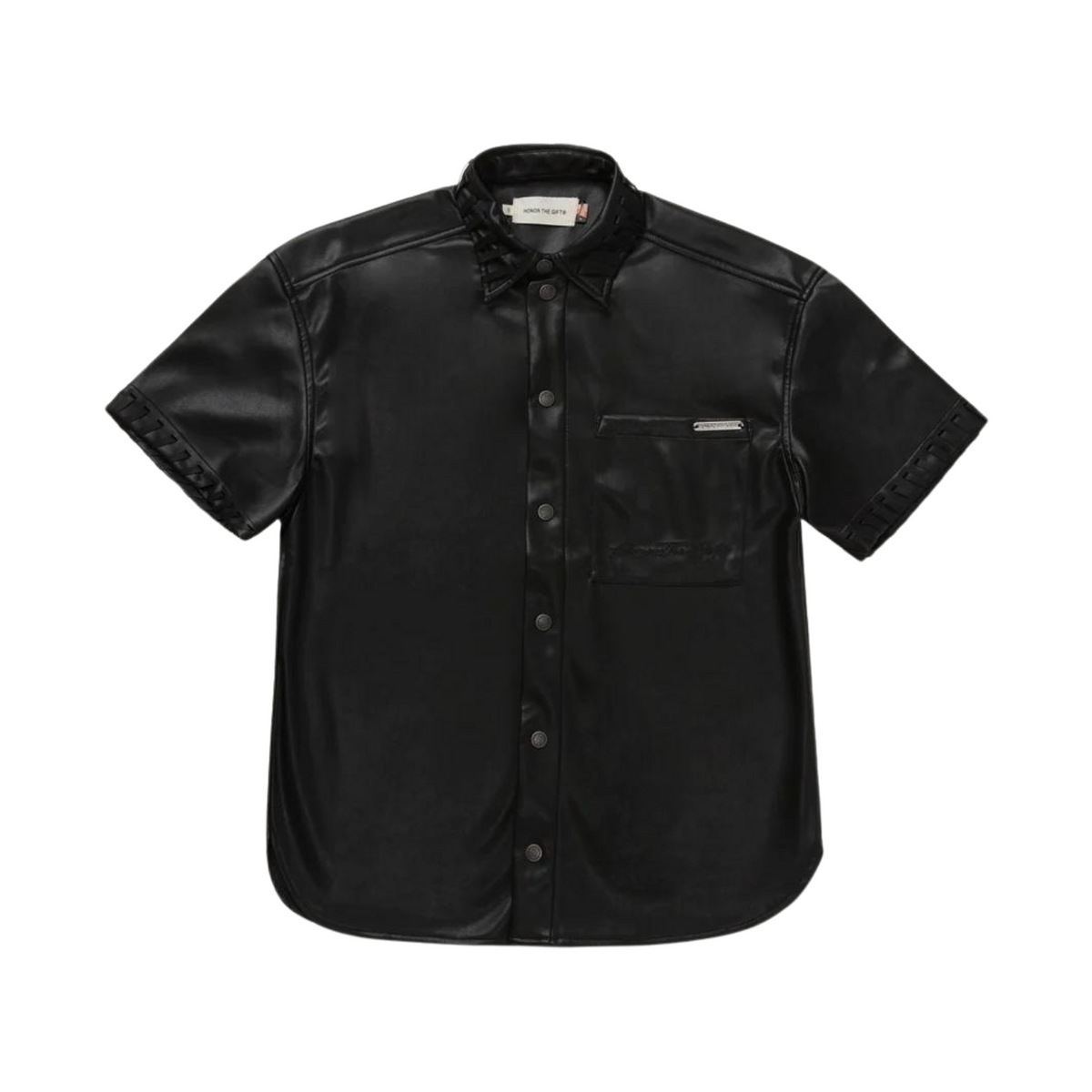 W VEGAN LEATHER BOX SHIRT