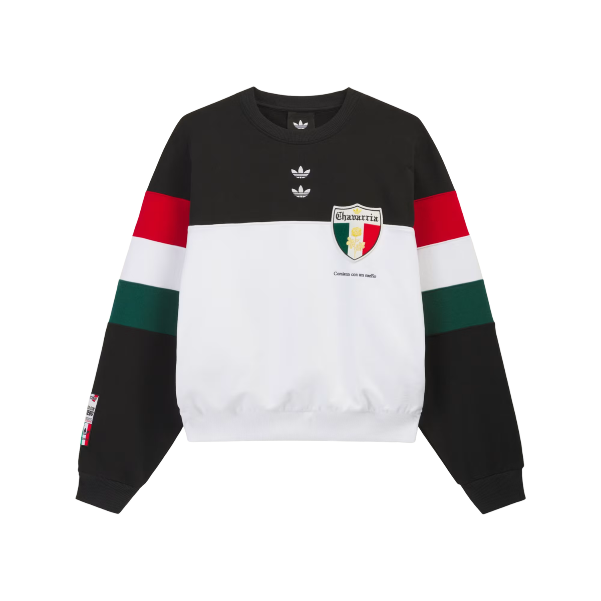 Willy Chavarria Fleece Crewneck Sweatshirt Black/White