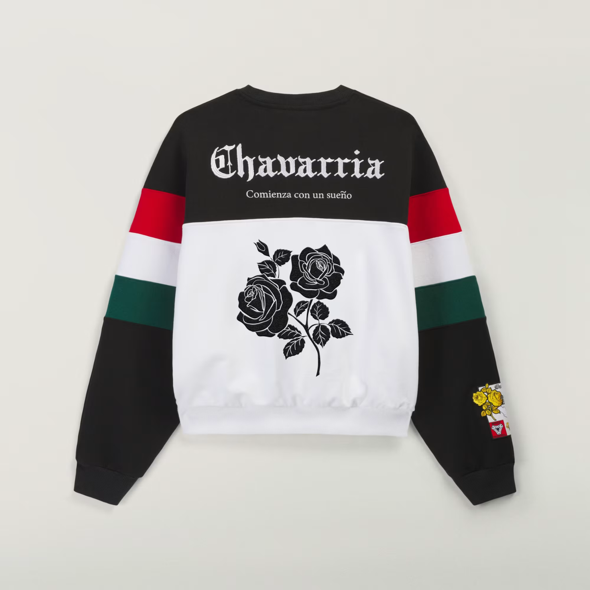 Willy Chavarria Fleece Crewneck Sweatshirt Black/White