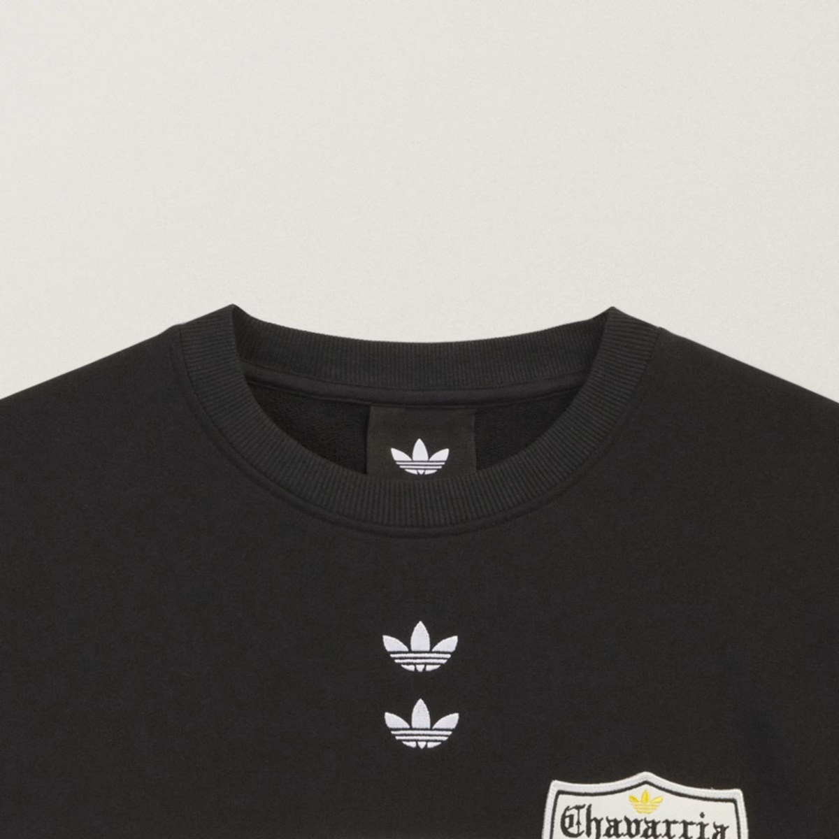 Willy Chavarria Fleece Crewneck Sweatshirt Black/White