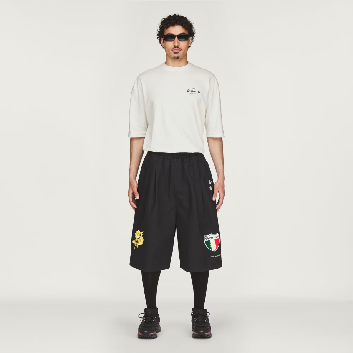 Willy Chavarria Long Twill Short Black