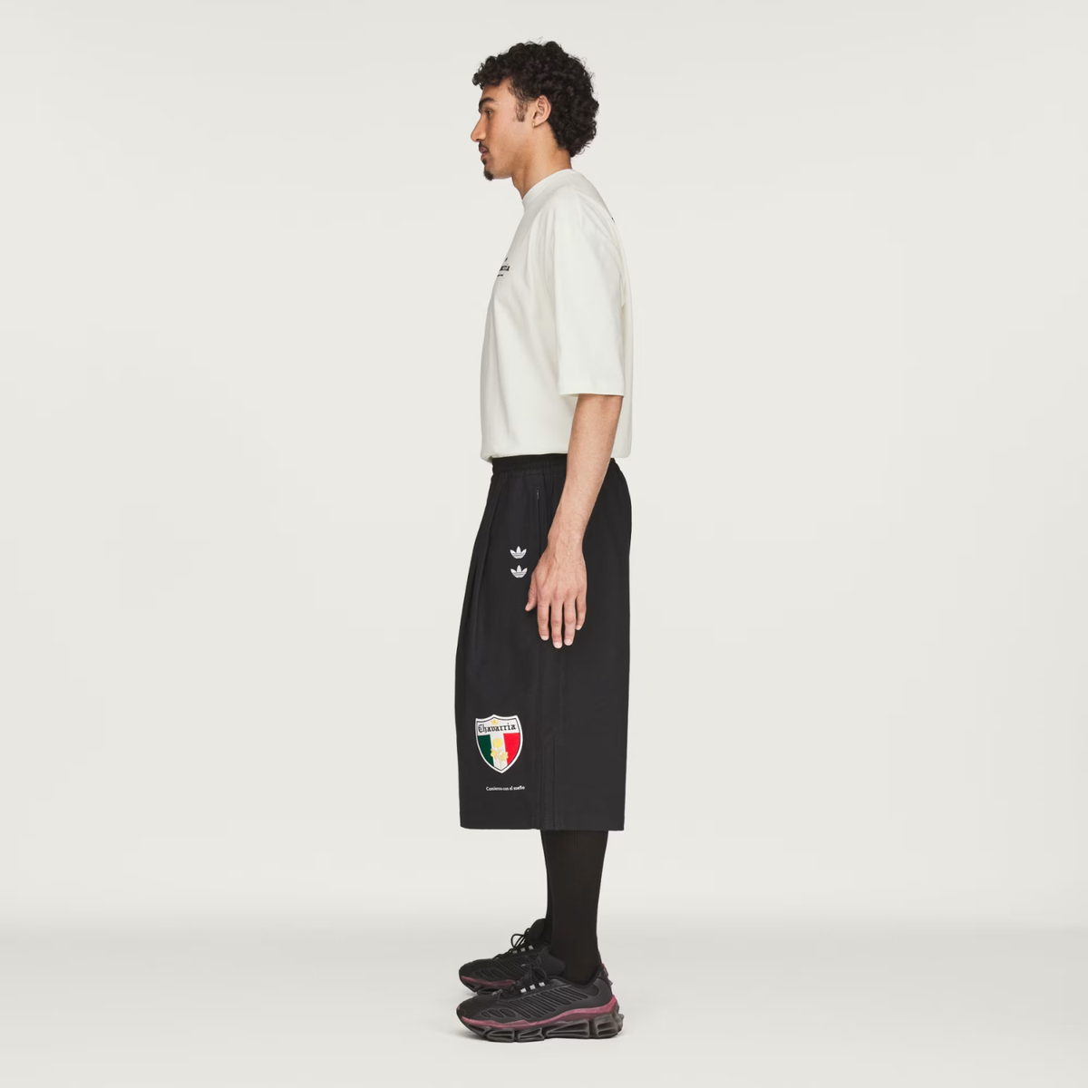 Willy Chavarria Long Twill Short Black