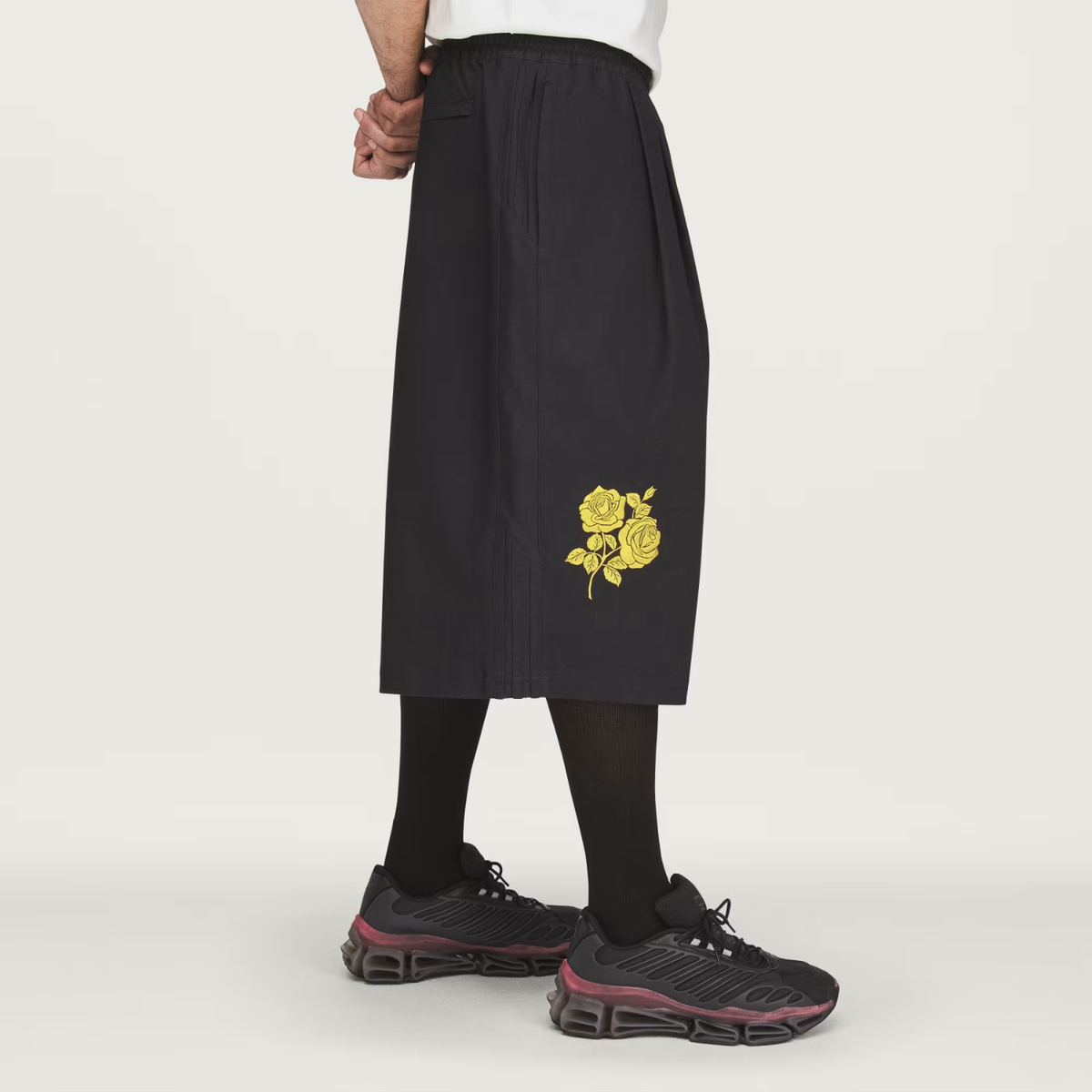 Willy Chavarria Long Twill Short Black