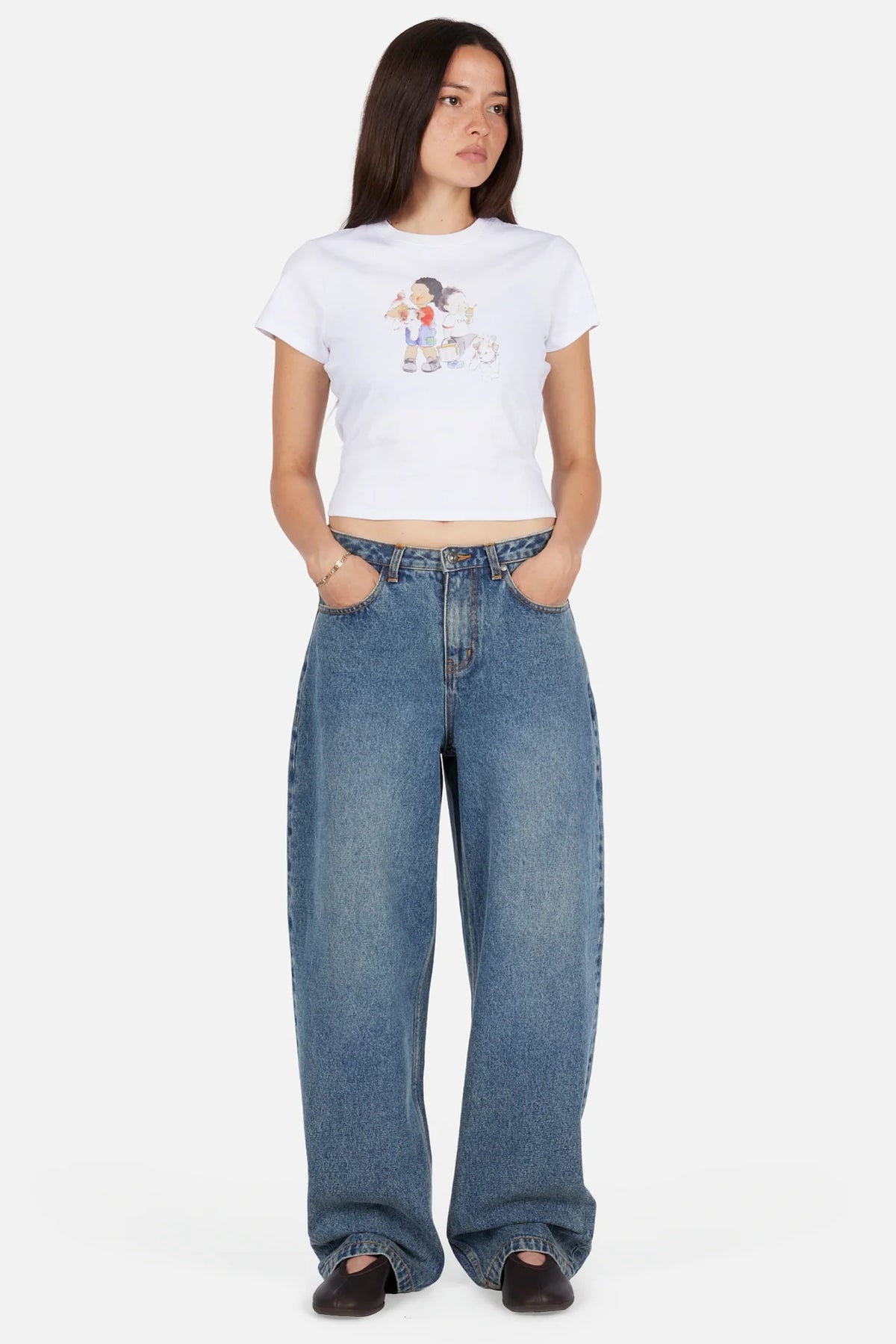 Dime W Bestie Tee White