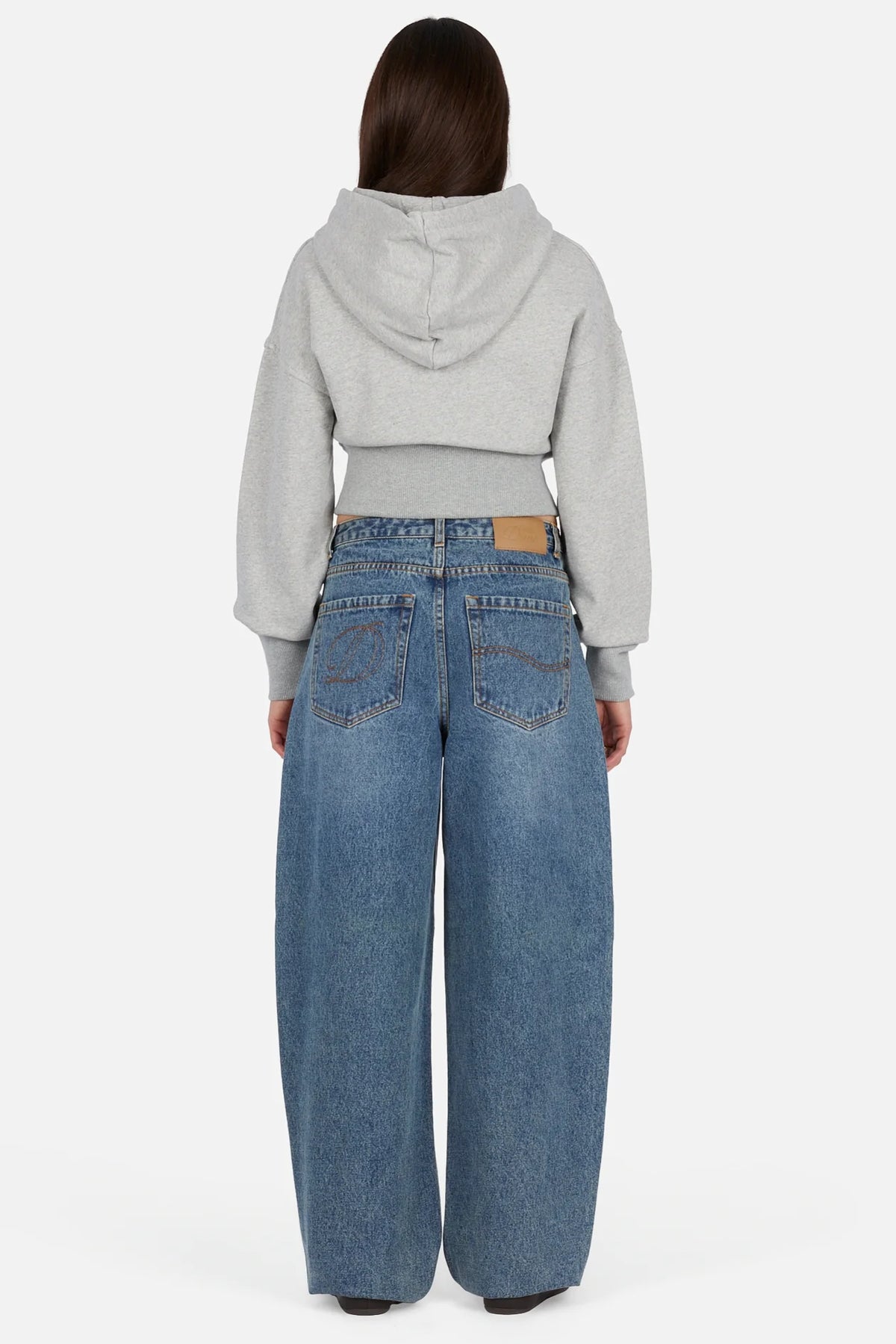 Dime W Baggy Denim Pants Indigo Washed