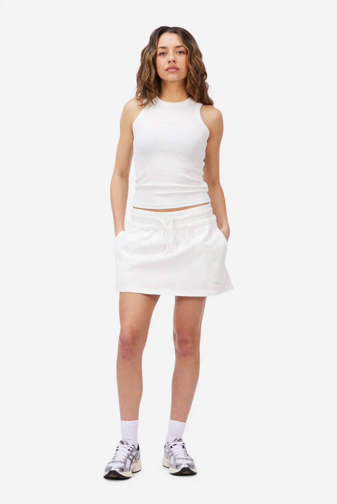 Dime W Classic Rib Tank Top Off White