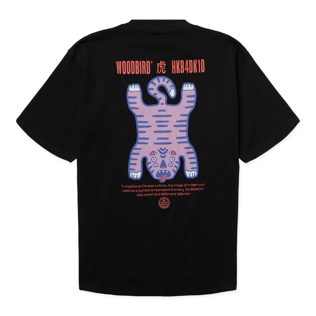 Woodbird Baine Tiger Tee Black