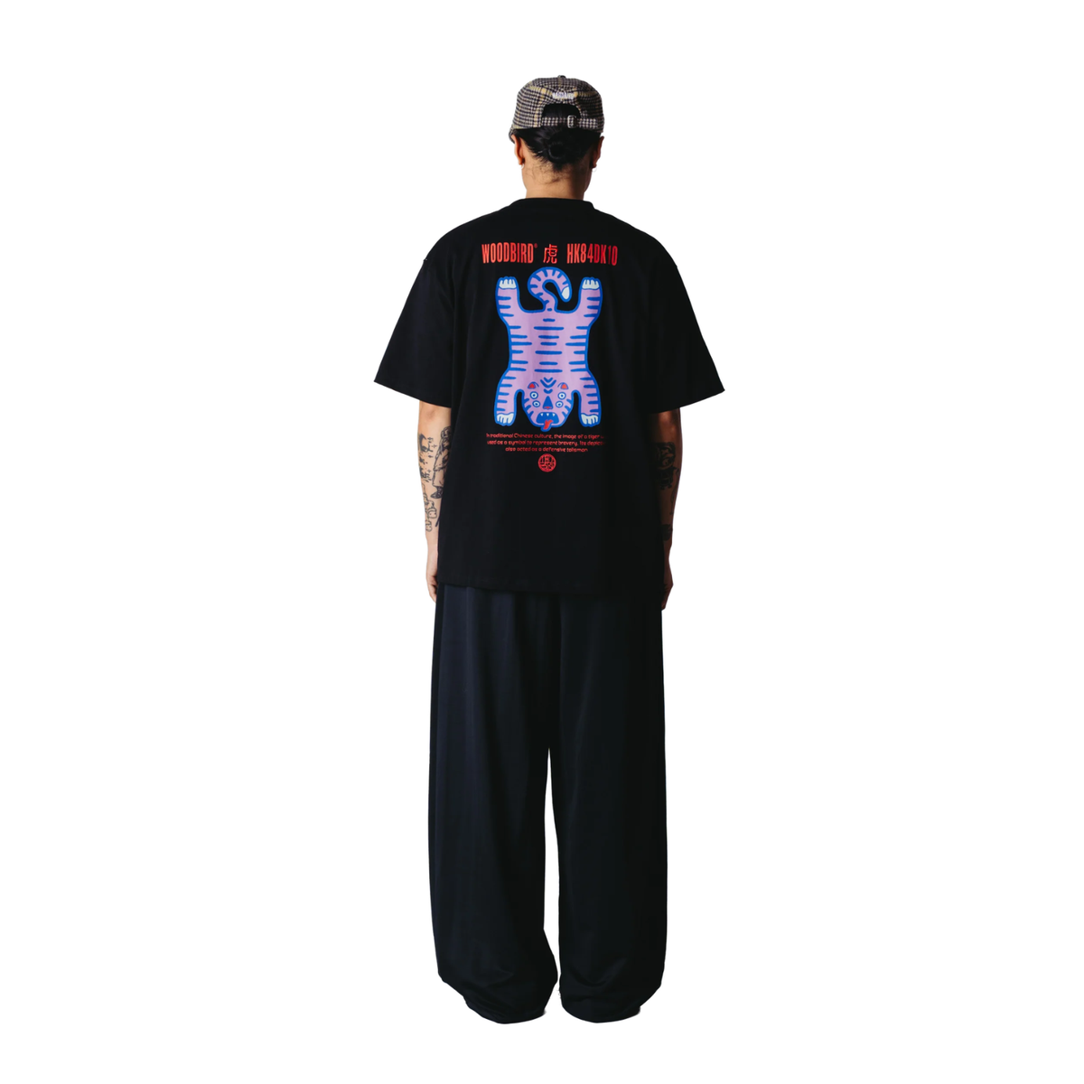 Woodbird Baine Tiger Tee Black