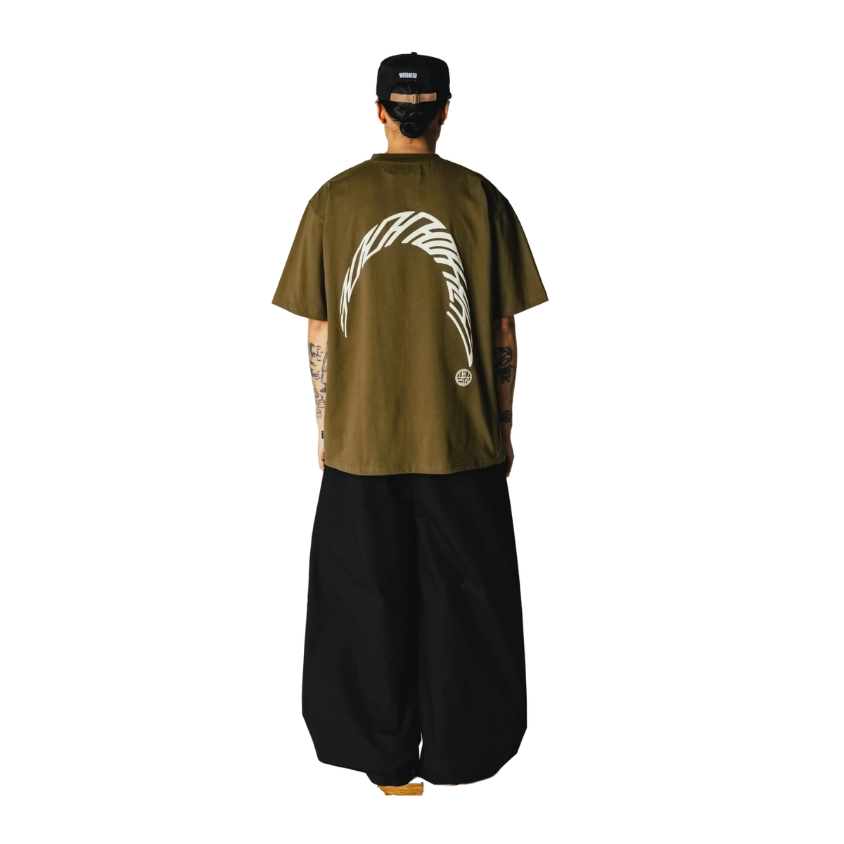 Woodbird Baine Warp Tee Dark Olive 