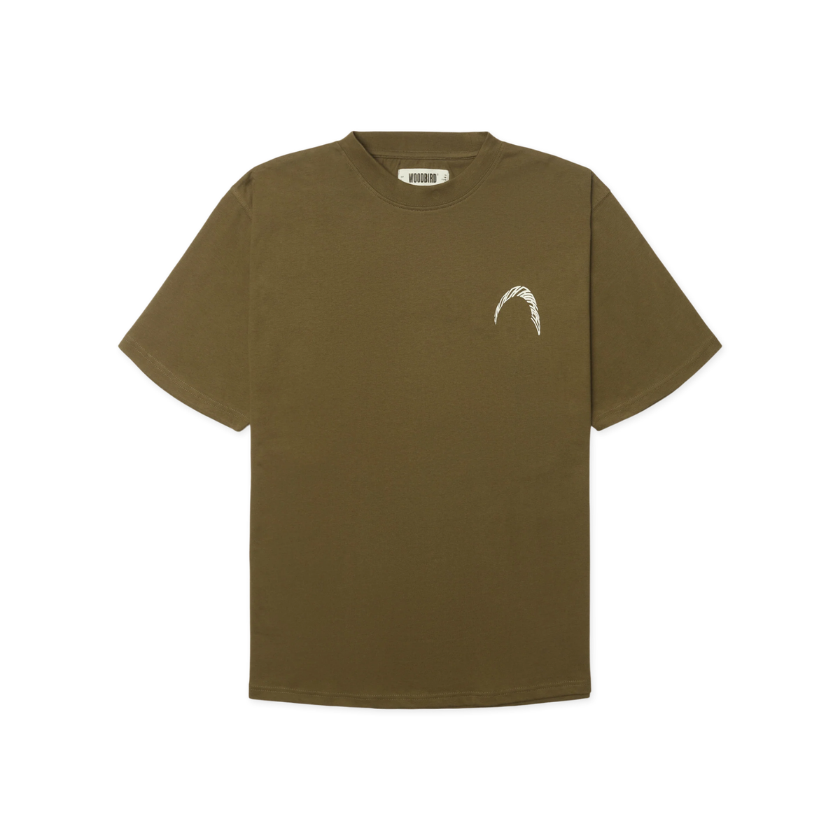 Woodbird Baine Warp Tee Dark Olive 