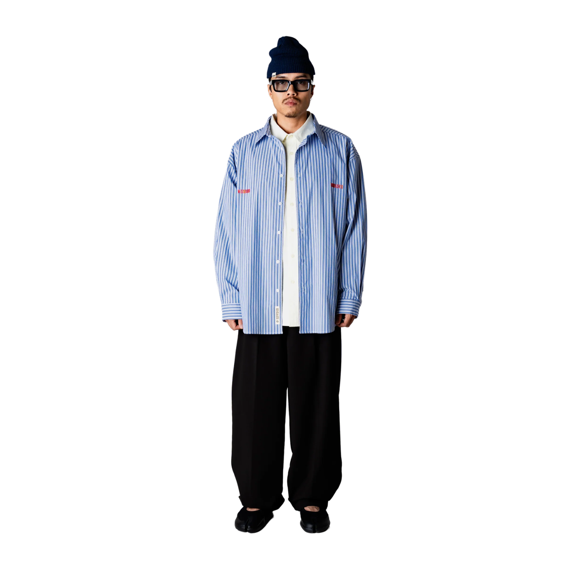 Woodbird Brooks Lion Shirt Light Blue 