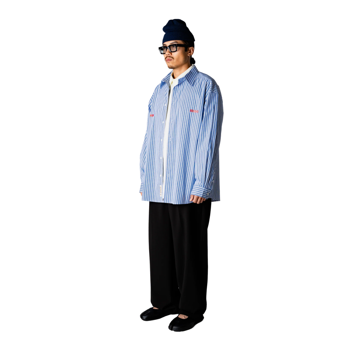 Woodbird Brooks Lion Shirt Light Blue 