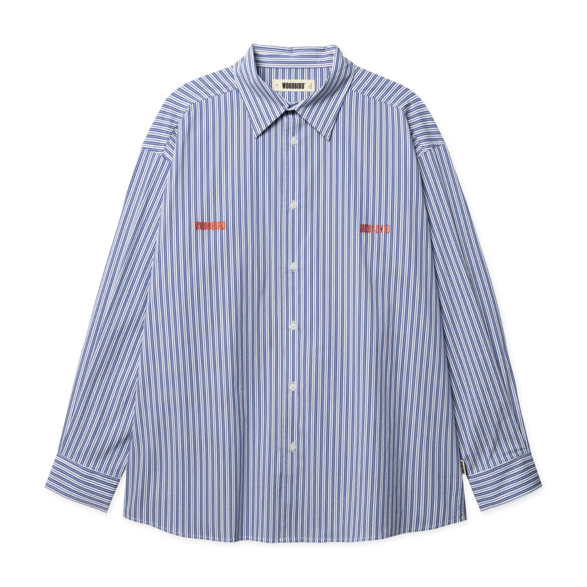 Woodbird Brooks Lion Shirt Light Blue 