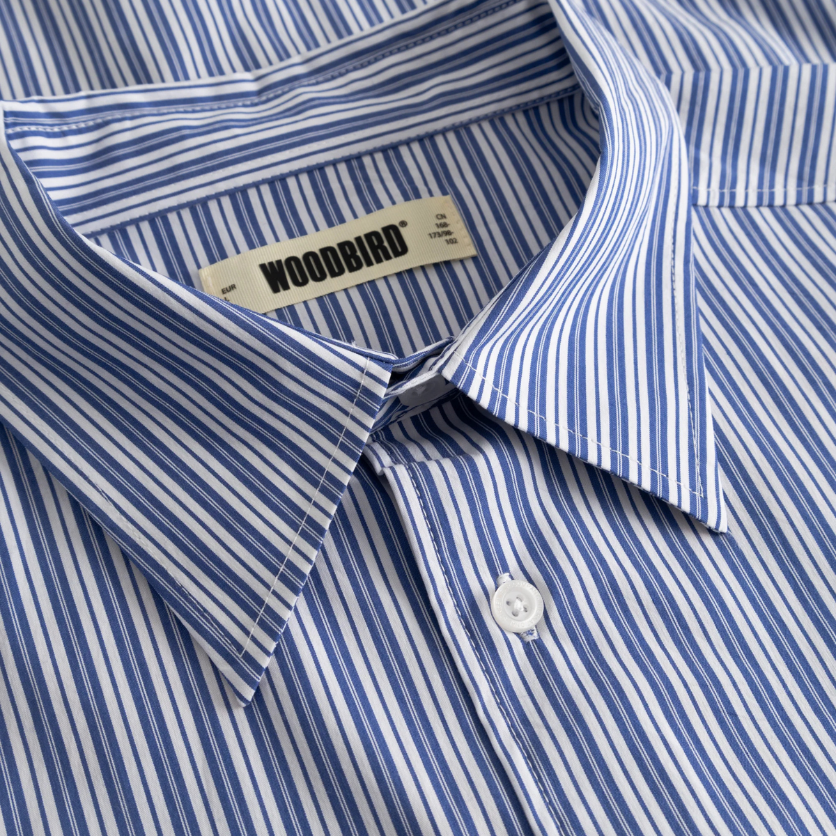 Woodbird Brooks Lion Shirt Light Blue 