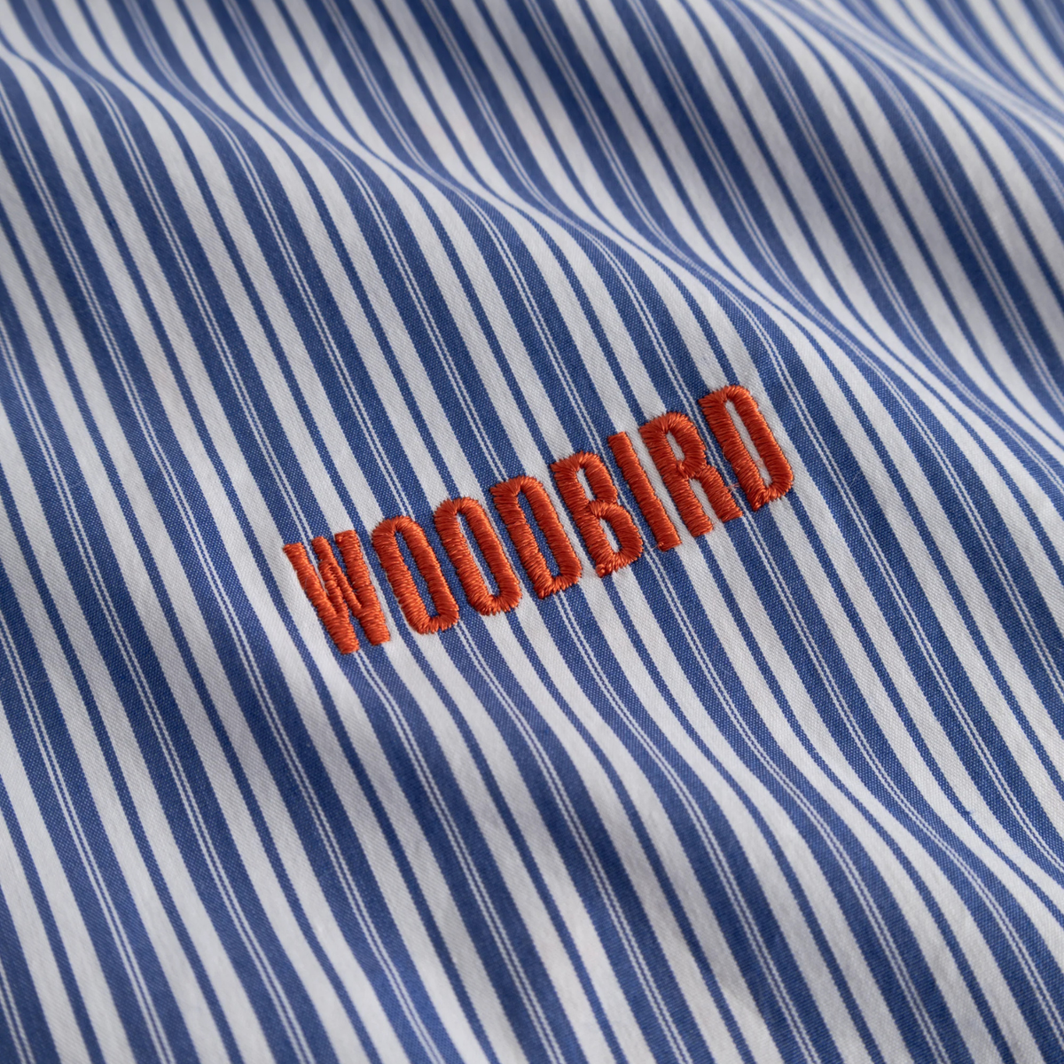 Woodbird Brooks Lion Shirt Light Blue 