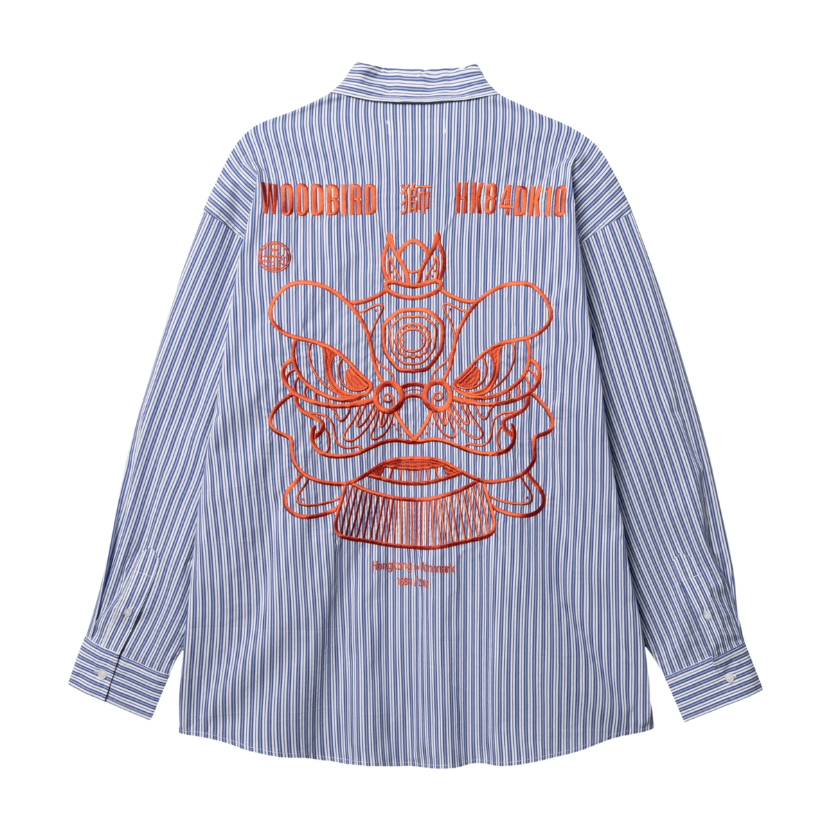 Woodbird Brooks Lion Shirt Light Blue 