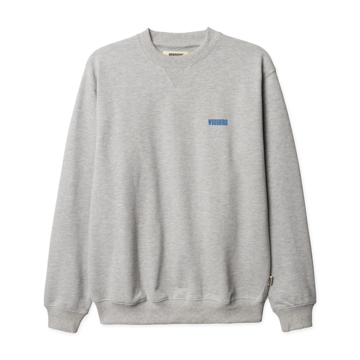 Woodbird Cane Lion Crew Light Grey Melange