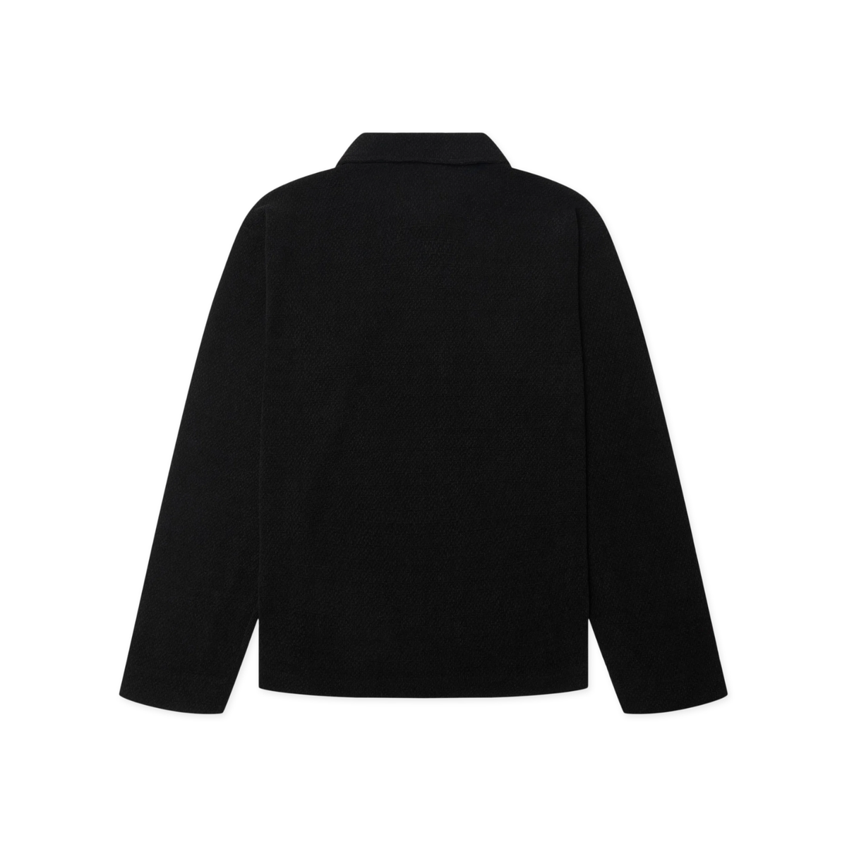 Woodbird Hiro LS Jiu Zip Polo Black 