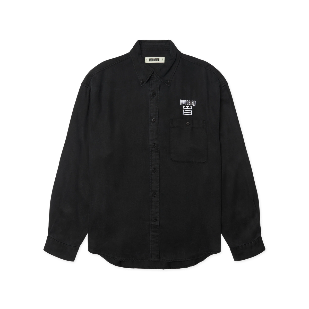 Woodbird Jong Denim Shirt Black 