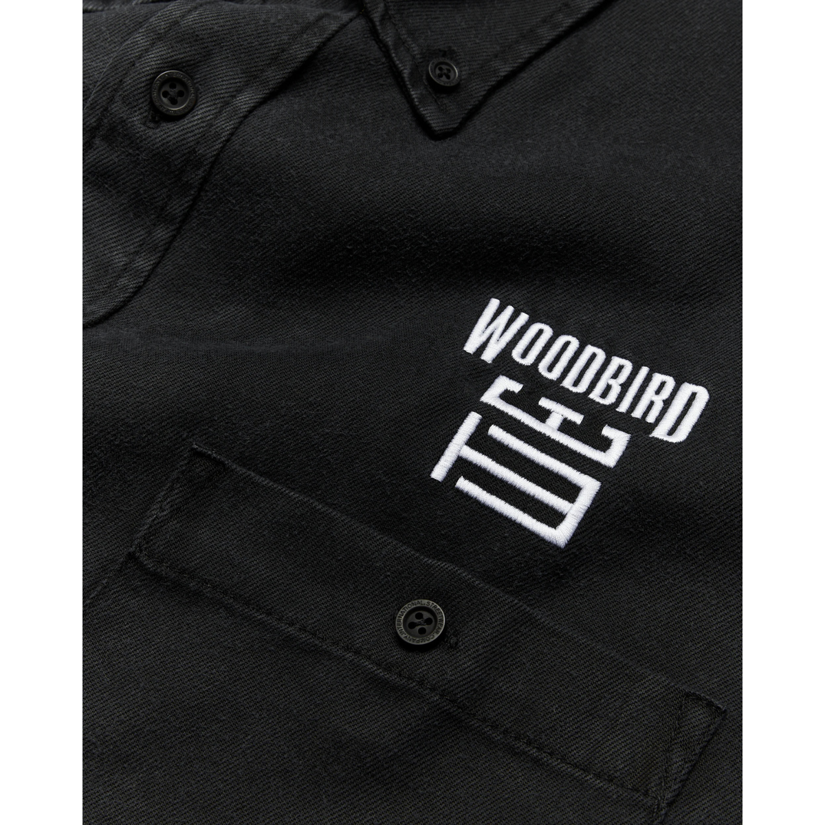 Woodbird Jong Denim Shirt Black 