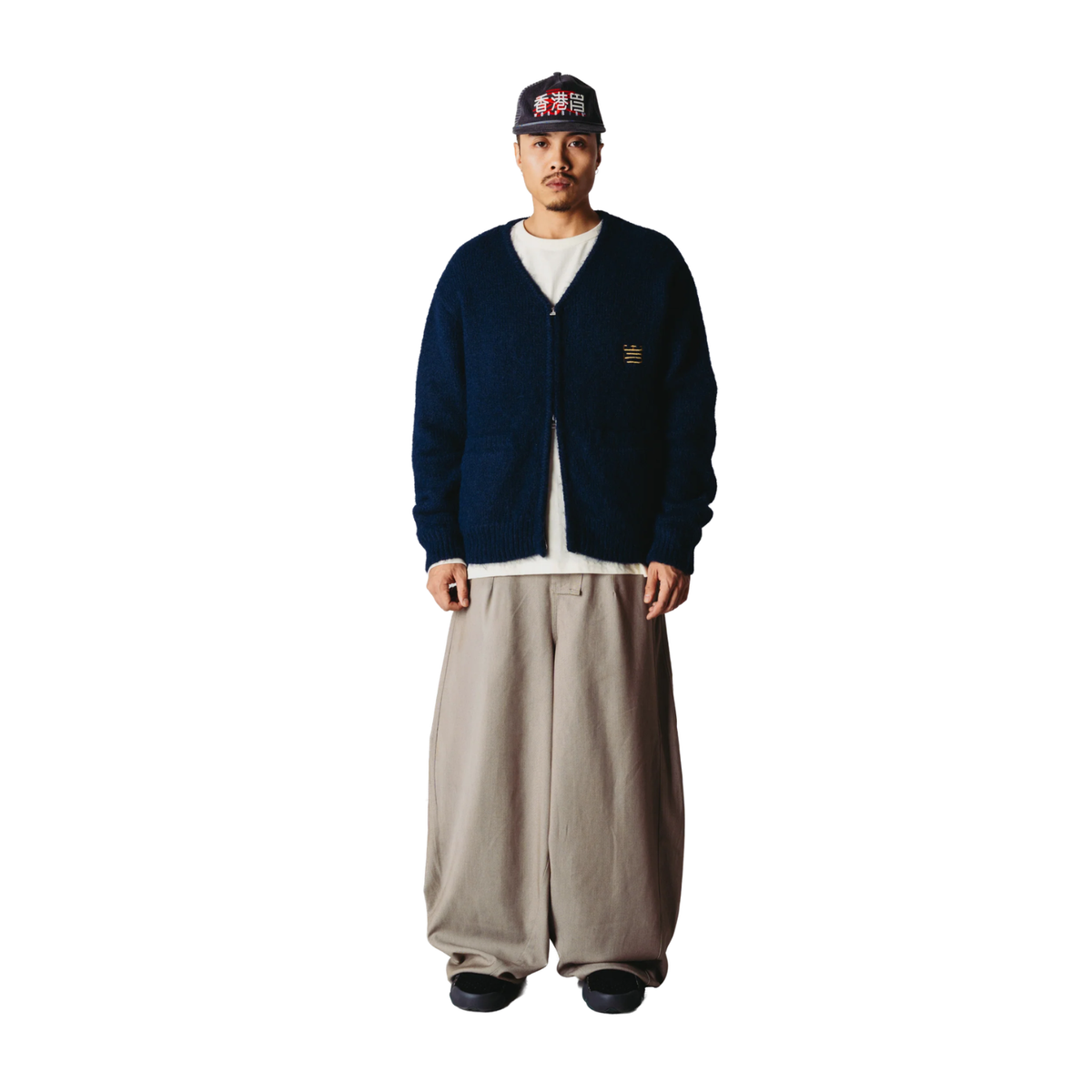 Woodbird Koon Zip Tiger Cardigan Navy 