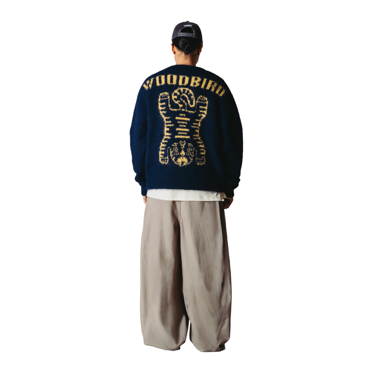 Woodbird Koon Zip Tiger Cardigan Navy 
