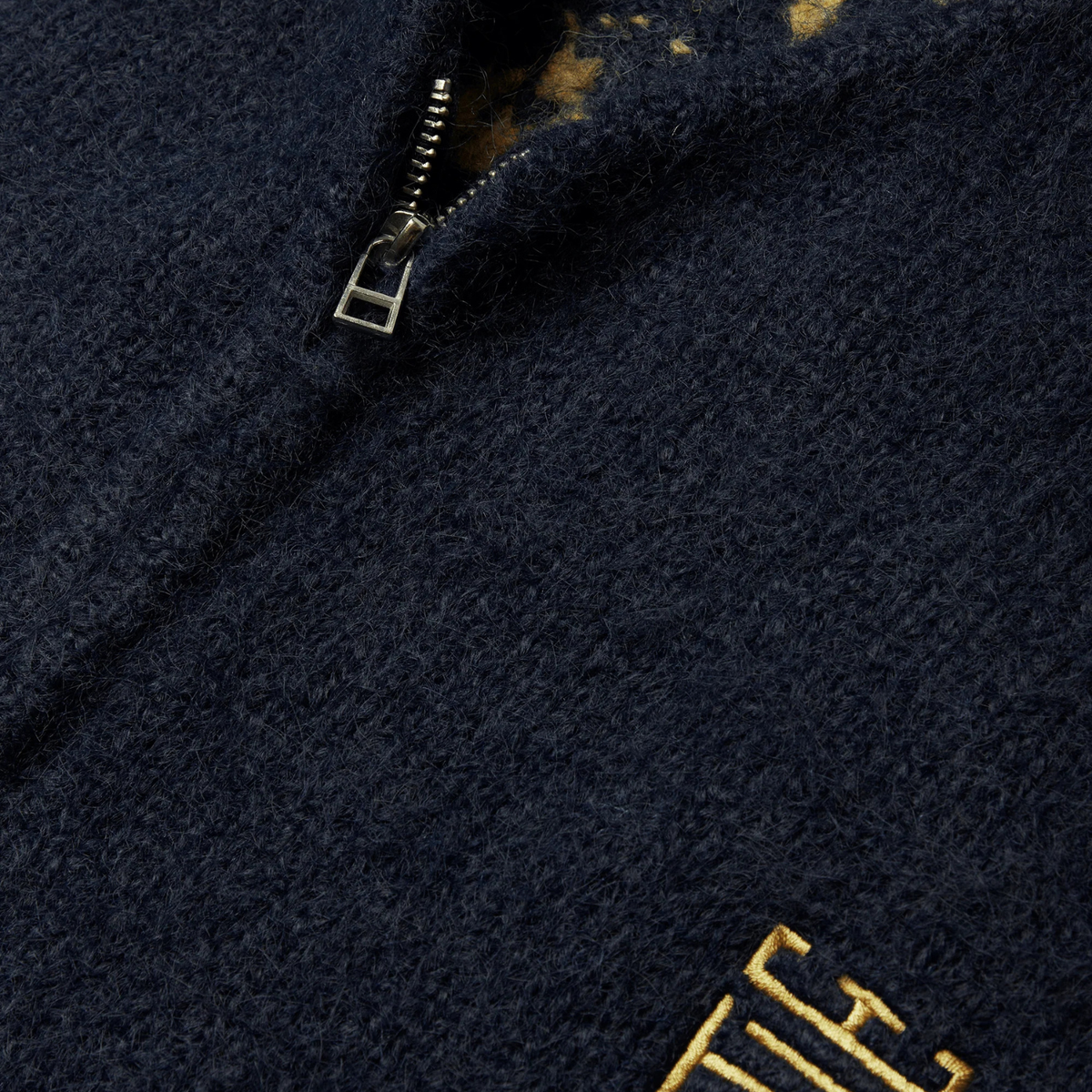 Woodbird Koon Zip Tiger Cardigan Navy 