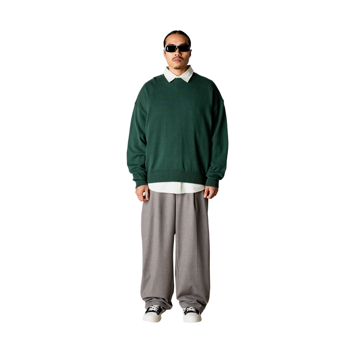 Woodbird Kurt Lion Crew Pine Green