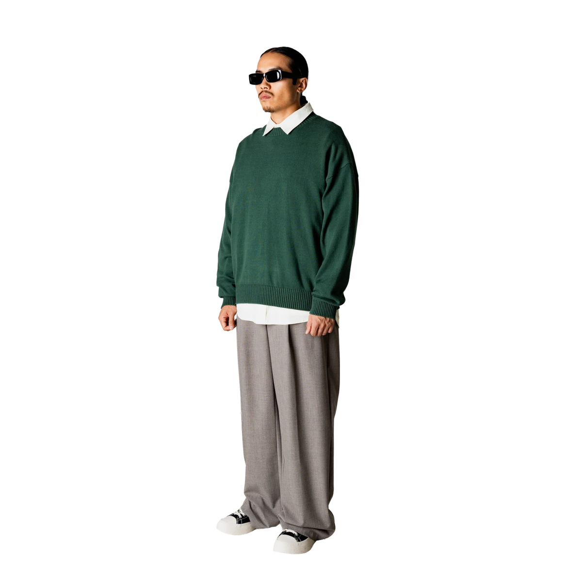 Woodbird Kurt Lion Crew Pine Green